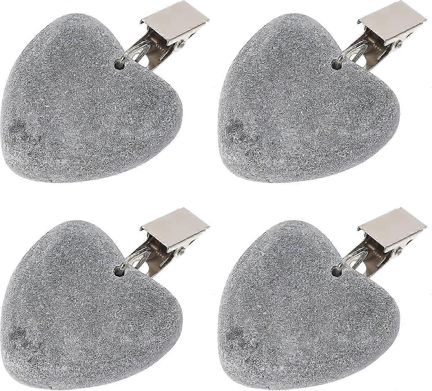 Tablecloth Weights Clothes Hangers, Heart Shaped Stone Tablecloth Weights Marble Table Cloth Clips For Outdoor Picnic Table Decoration