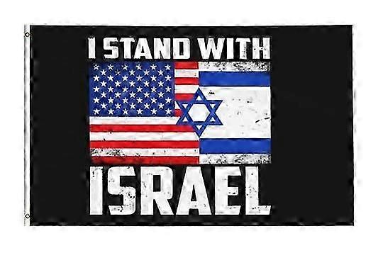 3x5 ft 나는 이스라엘 국기와 함께 서 있고, 배너는 이스라엘을 위해 기도합니다 강력한 깃발 표지판, 미국 스탠드는 이스라엘 야외 깃발과 함께 서 있습니다.