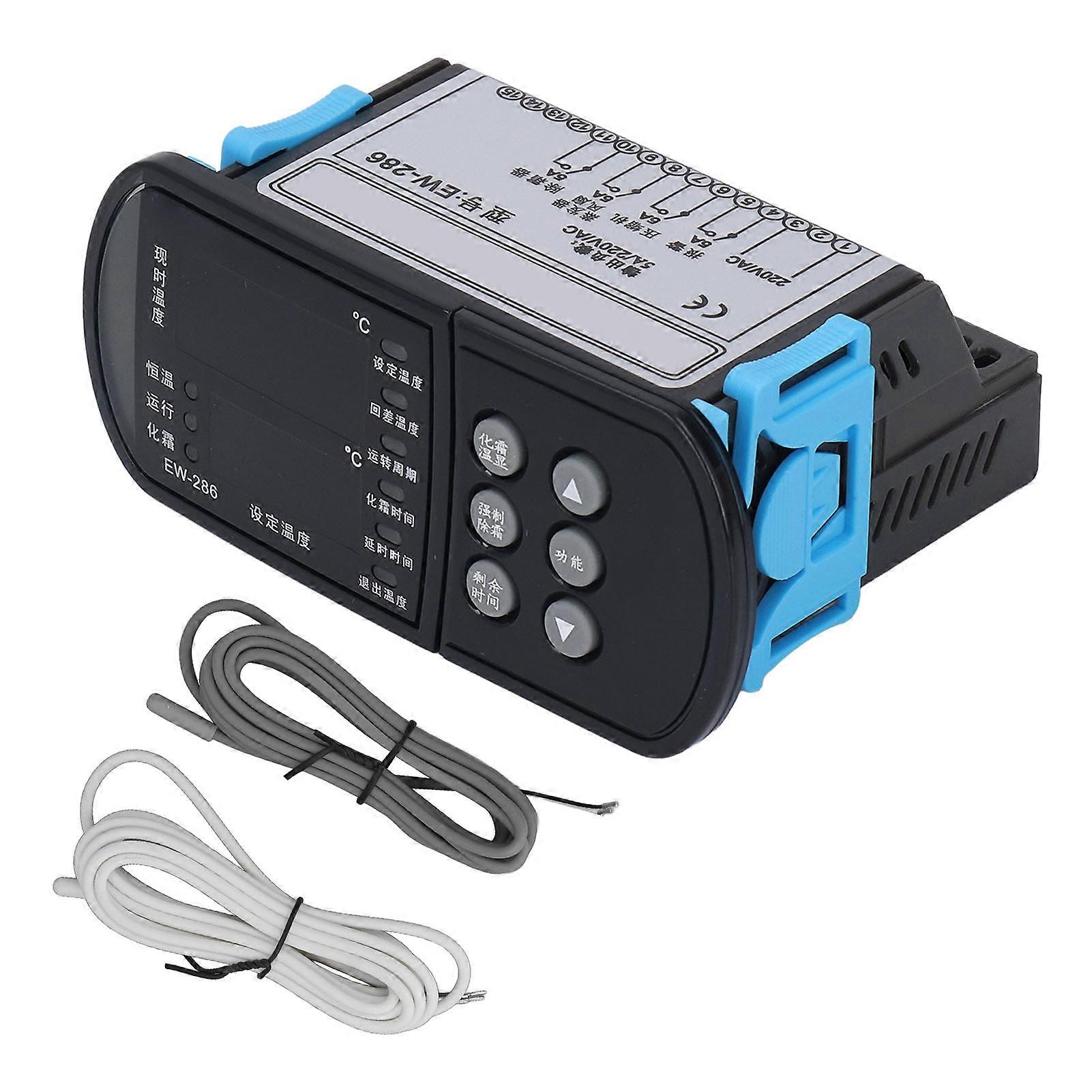 Temperature Controller Digital Thermoregulator Heating Cooling Switch with Alarm Probe AC220V