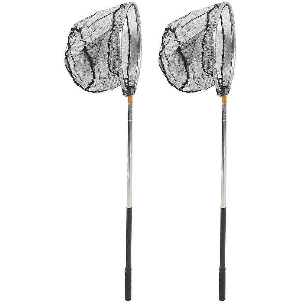 Telescopic Fishing Net with Stainless Steel Handle – Portable Freshwater Fishing Net for Catching Fish, Insects, and Butterflies