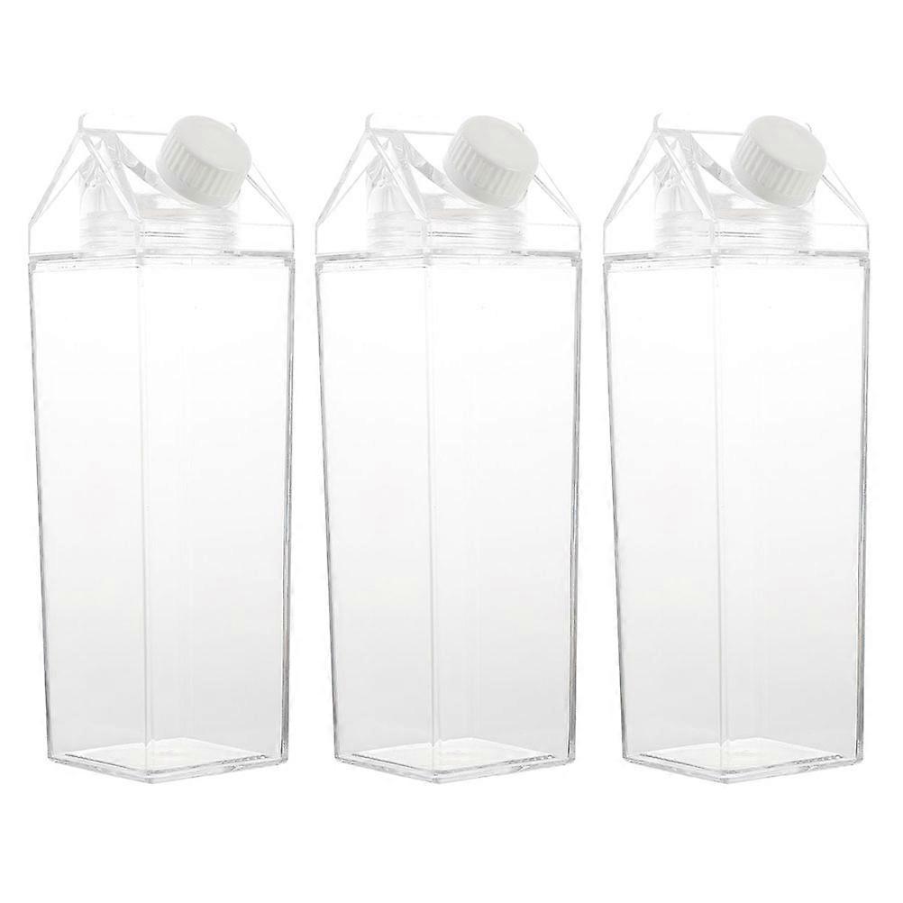 House-Shaped Milk Containers Transparent Color 500ml Hydration Odorless General Users 3Pcs