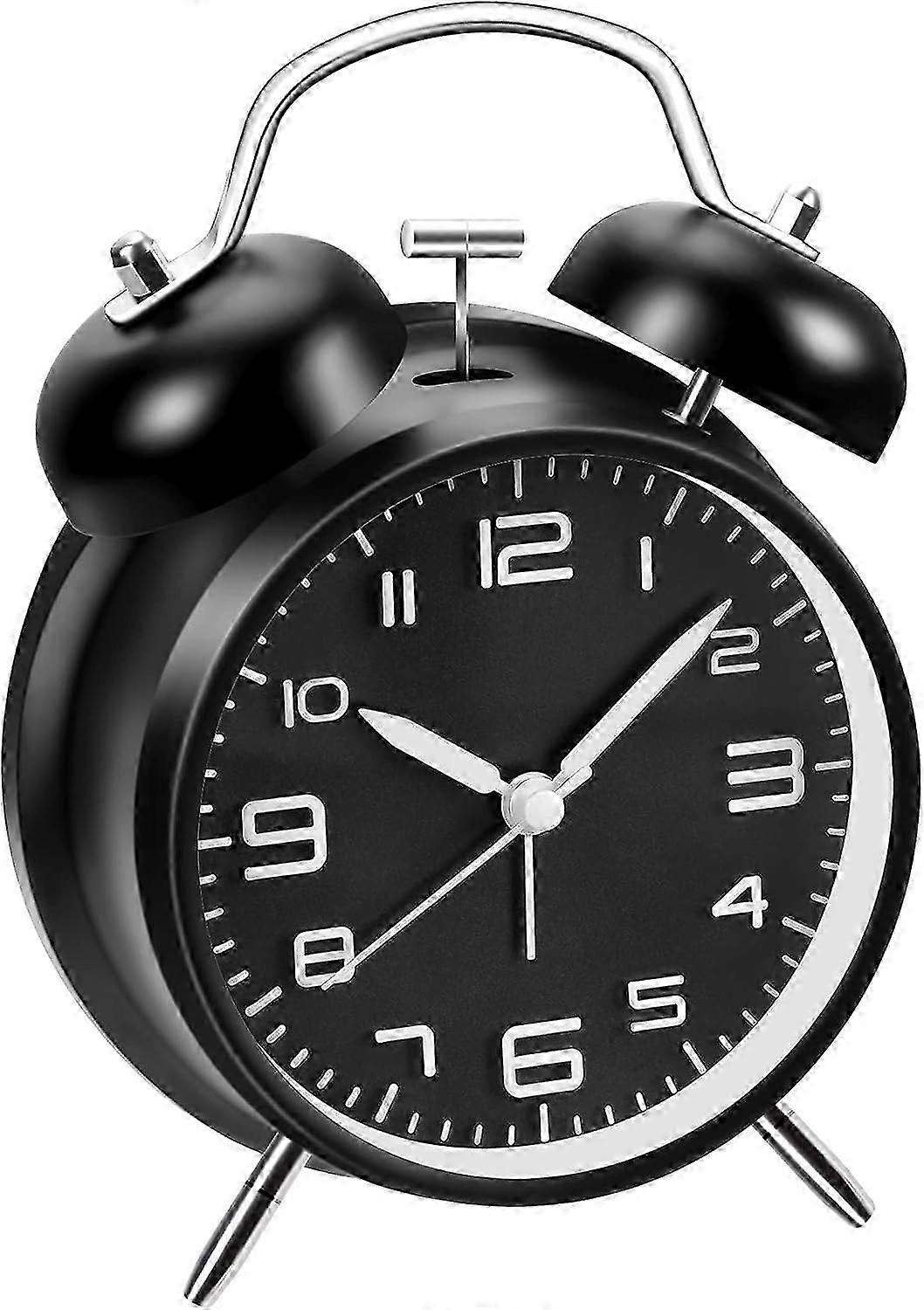 Alarm Clock, Analog Alarm Clock,Easy Set and Night Light Function, Battery Operated Loud Alarm Clock