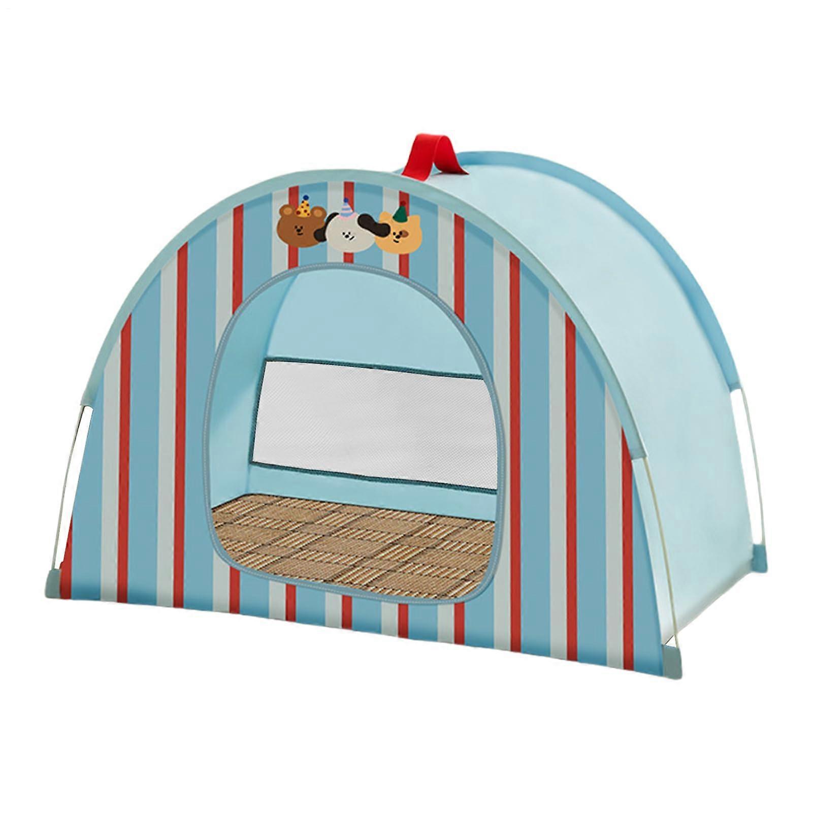 Outdoor Cat Tent, Dog Kennel, Breathable, Washable, Foldable Pet House Bed with Air Flow and Ventilation for Kittens, Puppies, Small Dogs blue B