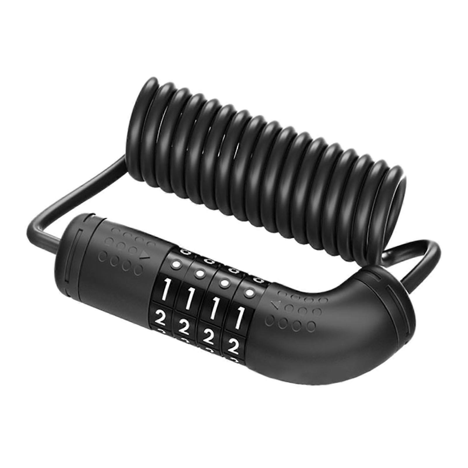 Lightweight Bicycle Lock with Combination, Retractable Design, Luggage Cable Lock for Bicycles and Helmets, Travel Size