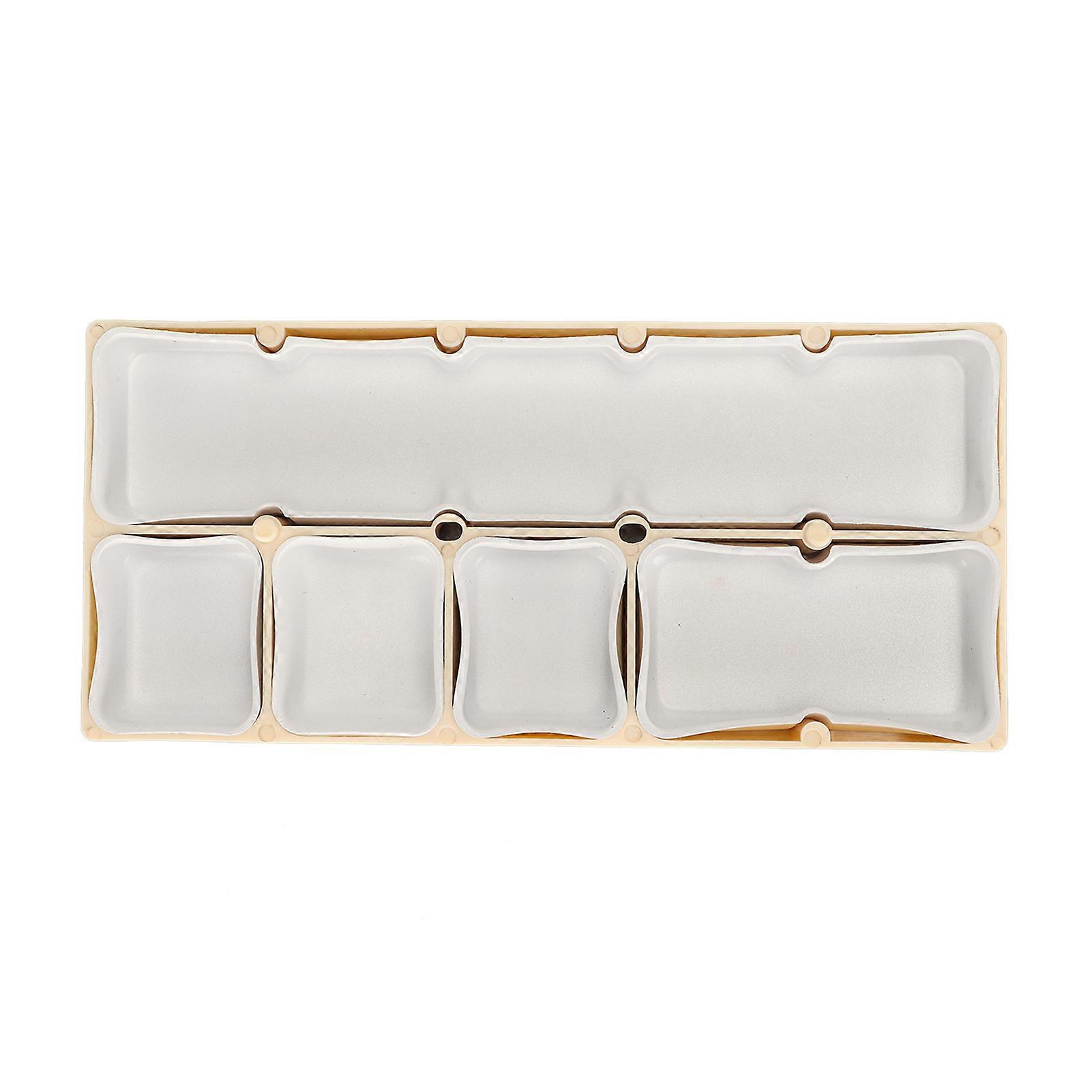 Watch Parts Storage Box Portable Stackable 5 Grids Watch Screws Storage Cotainer Beige