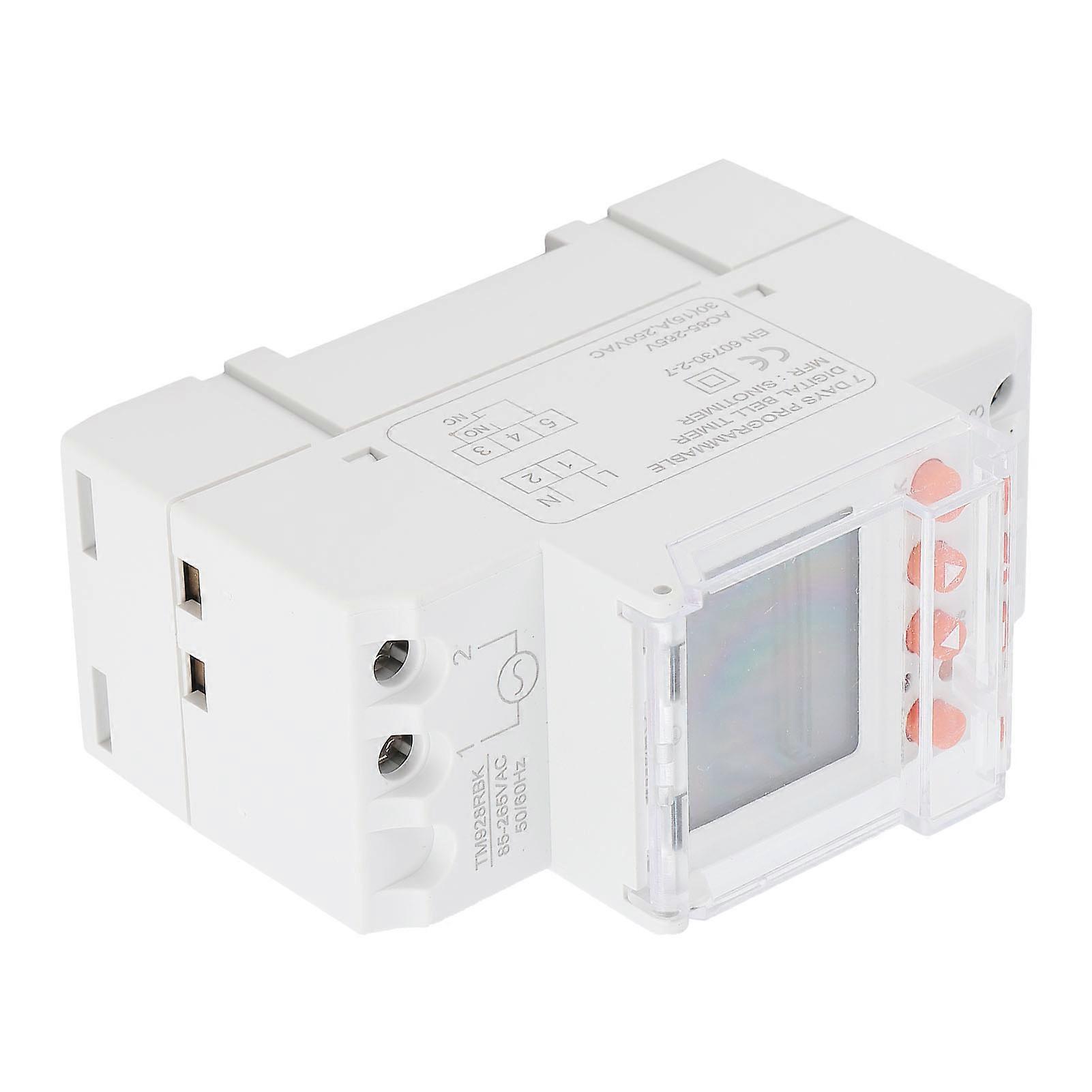 Timer Switch LCD Backlight Analog Programmable Smart Home Control Device 85-265V 30A