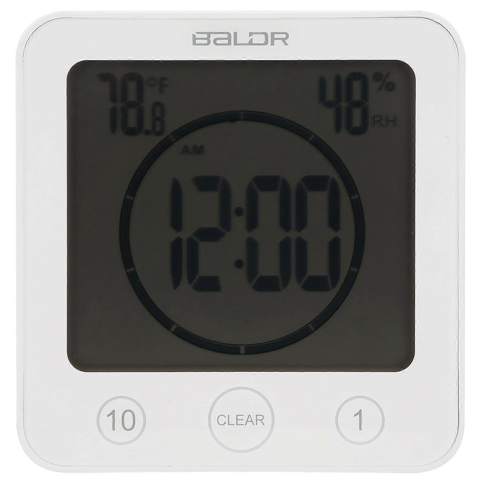 Digital Display Thermometer White Outdoor Garden Waterproof Temperature Meter with Hook