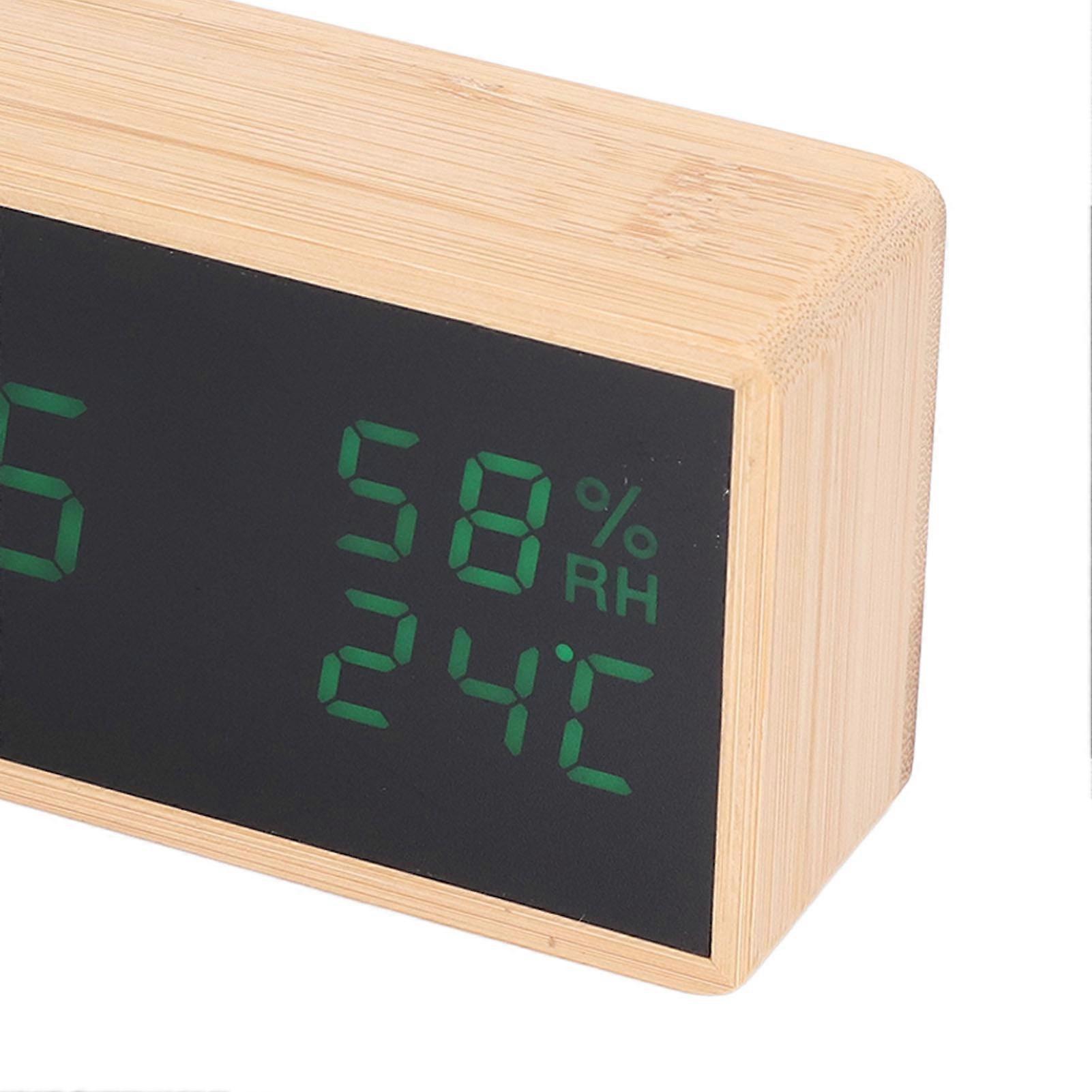 Alarm Clock Electronic Clock Temperature Humidity LED Digital Clock Sound Control Alarm Clock
