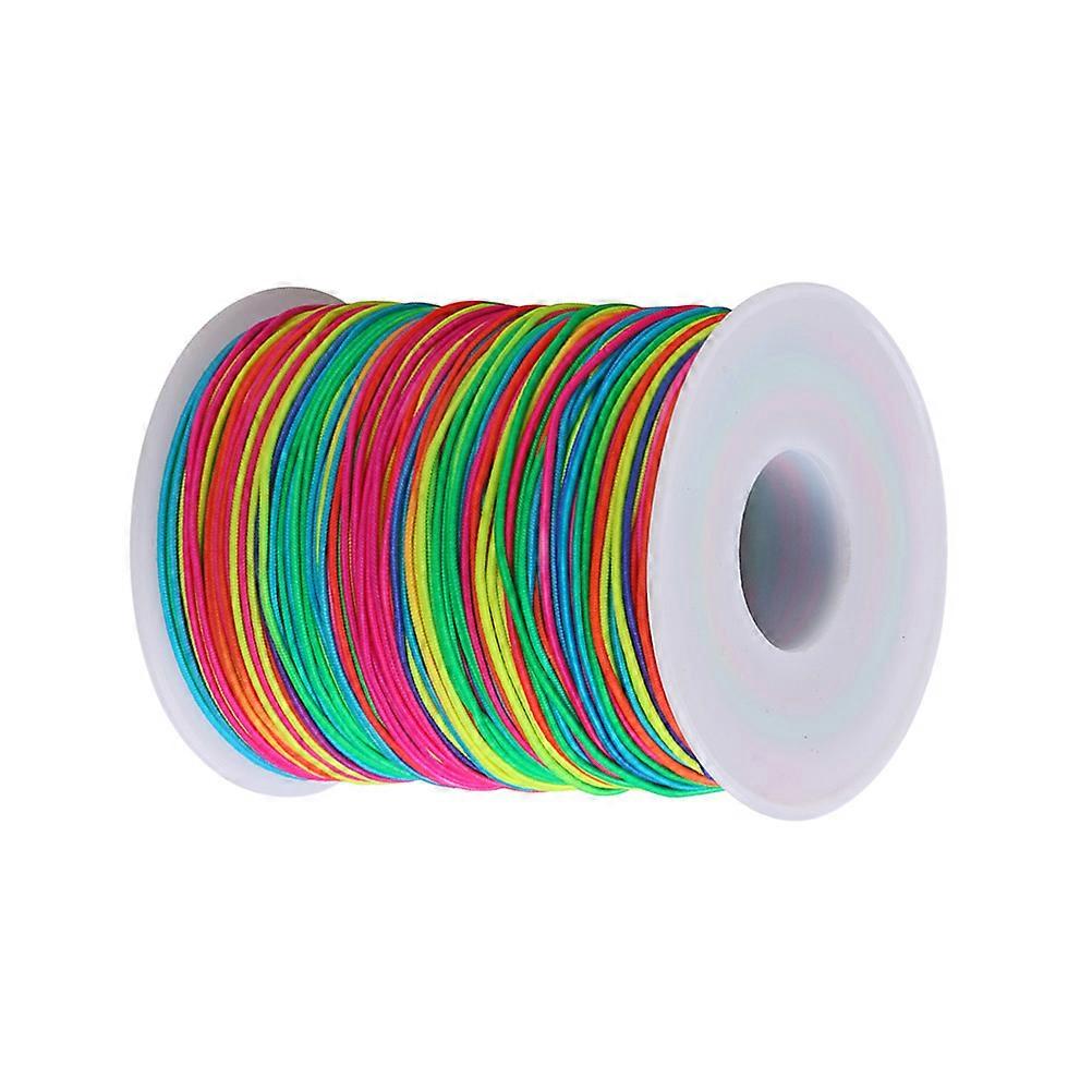 Jewelry Making Material Crafts Elastic Rope Assorted Color 100m Roll For Home Diy Enthusiasts 2 Rolls