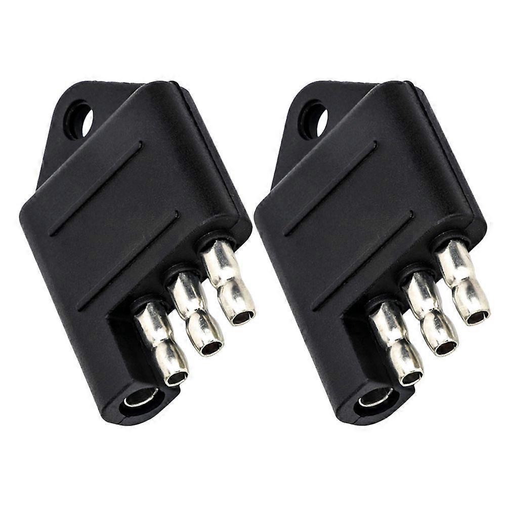 2pcs Pin Trailer Wire Connector Adapter for Camper RVs – Wiring Tester for Taillight Circuit and Electrical System Testing