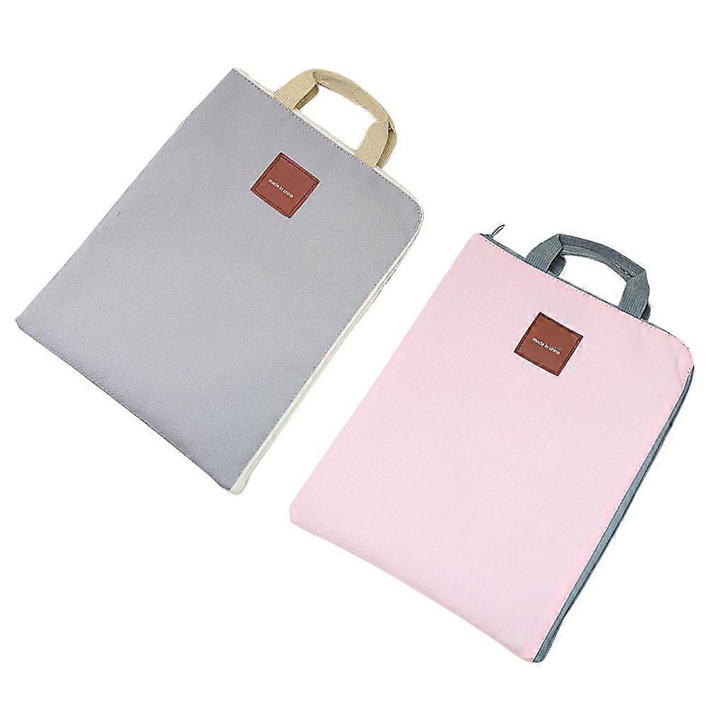 Documents Storage Bag Laptop Bag Rectangular Design Business Travel Zipper Anti-scratch 2Pcs