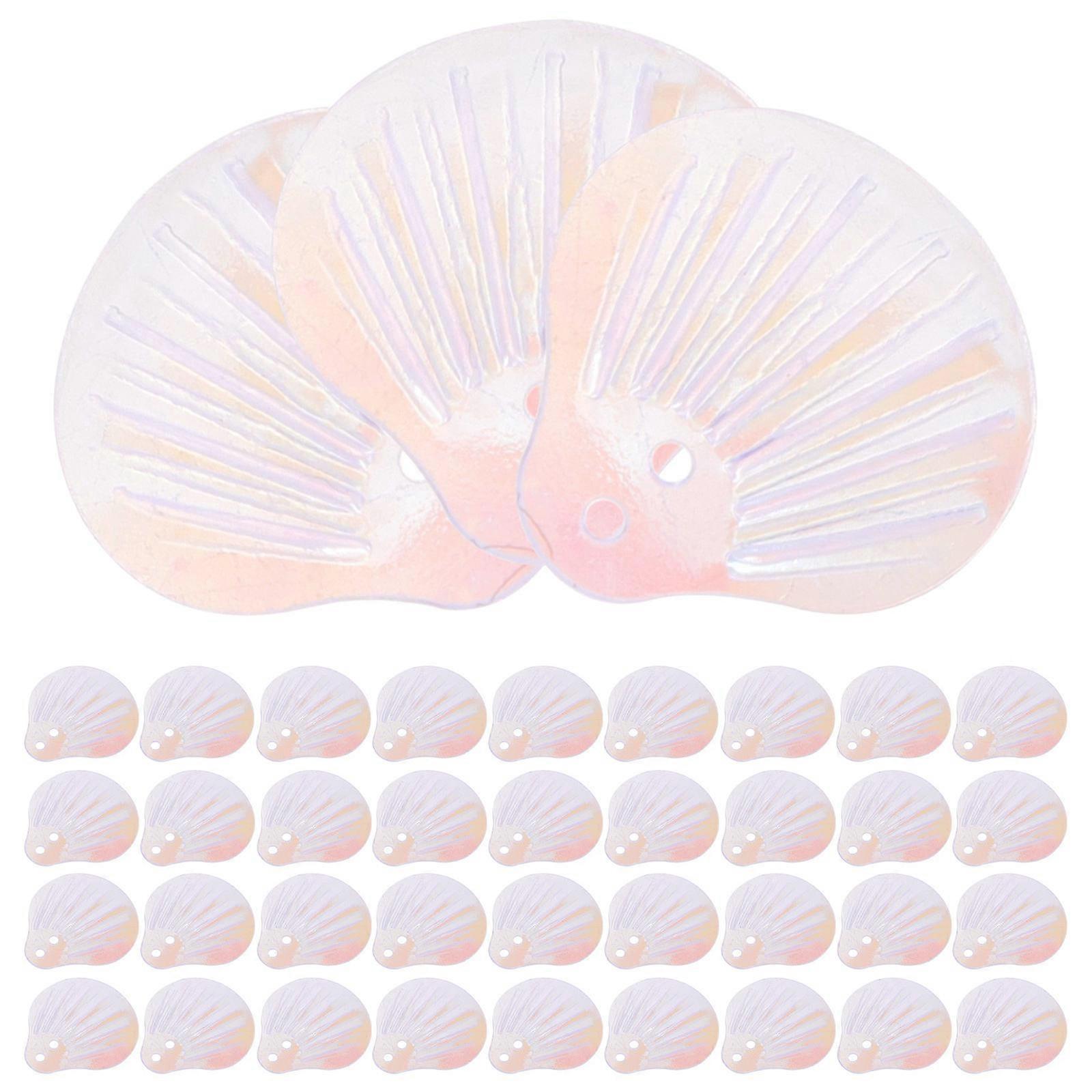 Embroidery Sequins Festive Sequins Shell Shape For Embroidery Accessories Bridal Applique Assorted Color 1.5 X 1.3 X 0.1 Cm Plastic 1 Set