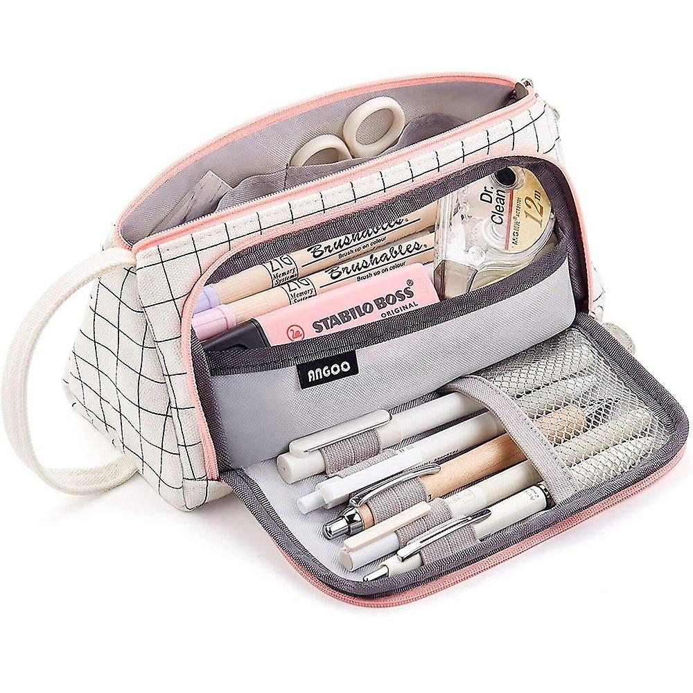 Large Capacity Canvas Storage Pouch Pen Pencil Case