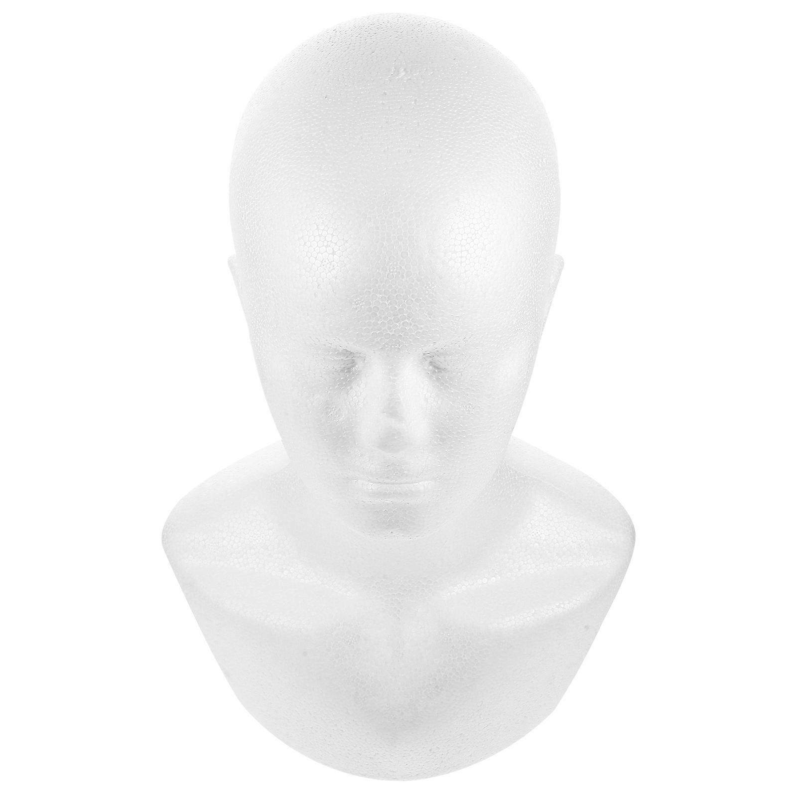 Display Mannequin Head With Male Face Model Visual Model For Wig Glasses Hat Headset Hair Painting Learners Photography Learners 1Set