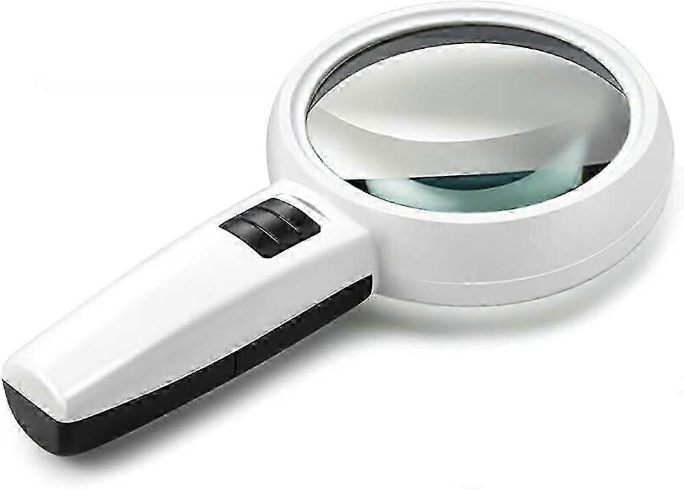 Magnifying Glass with Light, 30x Large Pocket Magnifier 3 LED Illuminated Magnifying Glass, Suitable for Elderly Reading, Soldering, Inspecting, Coins