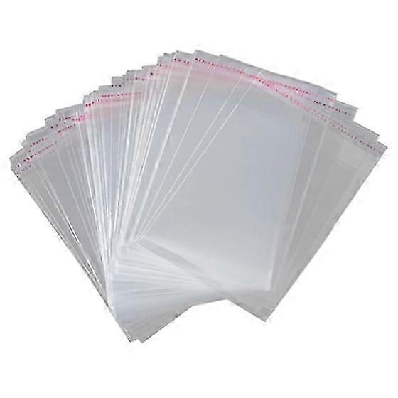 100 sacchetti A3 trasparenti richiudibili in plastica autoadesiva 45x32 cm