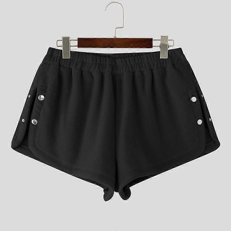 INCERUN Summer Women Elastic Waist Furry Splits Trunks Mini Shorts Pants Home Wear