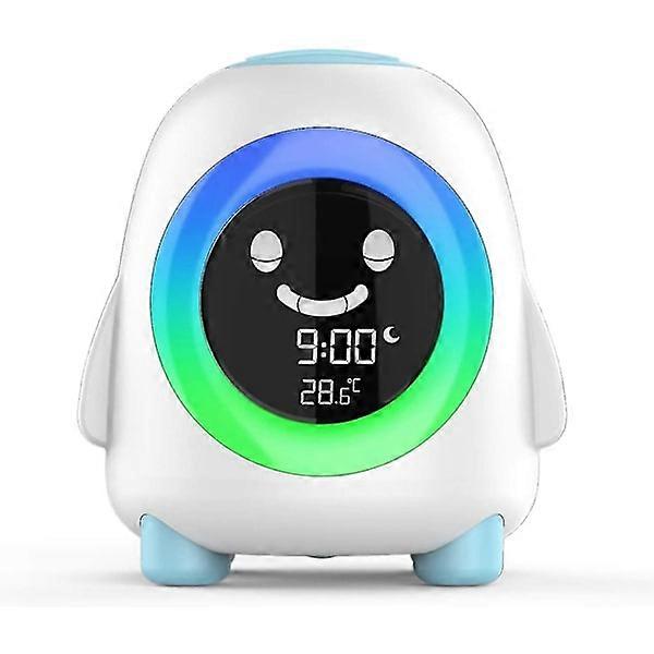 Kids Alarm Clock, Wake Up Light with LED Night Light Cartoon Digital Clock with 7 Colors