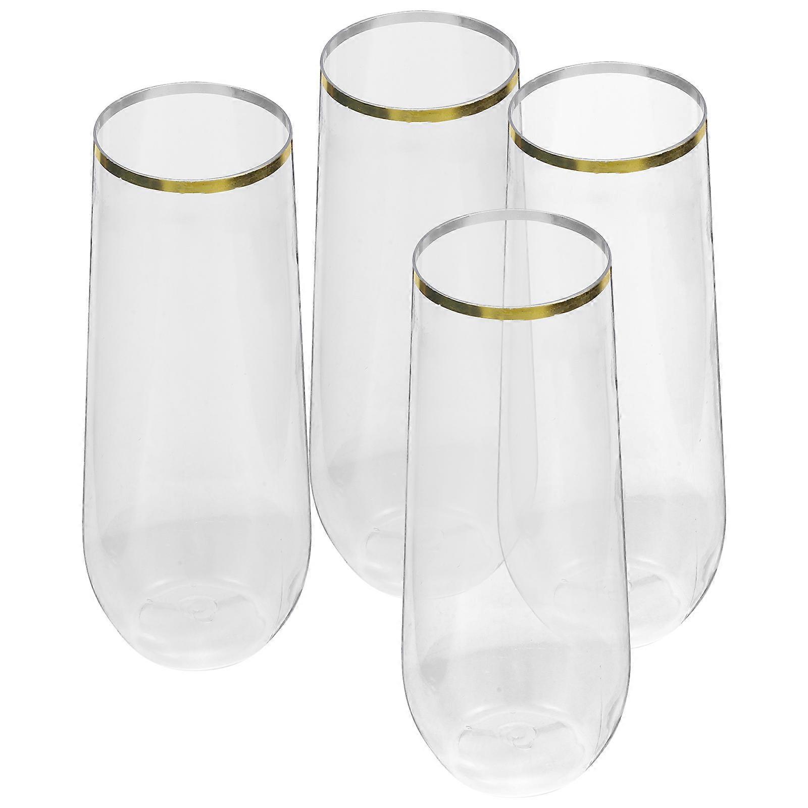 Multi-Functional Juice Cups Reusable Reusable Drinking Glass Cup For Weddings Transparent 4Pcs