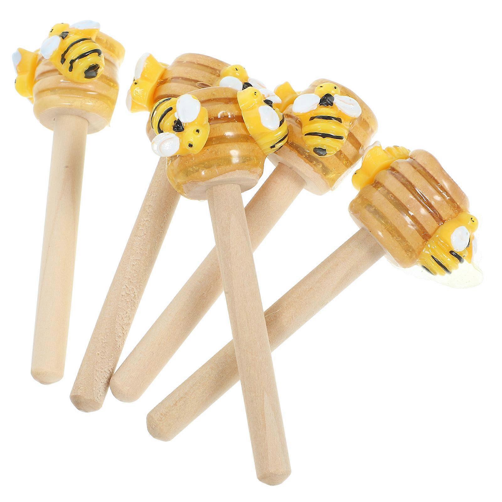 Bee Themed Honey Dippers with Mini Bees for Tiered Tray Decor – Farmhouse Style Tabletop Ornaments for Spring Summer Parties and Home Display