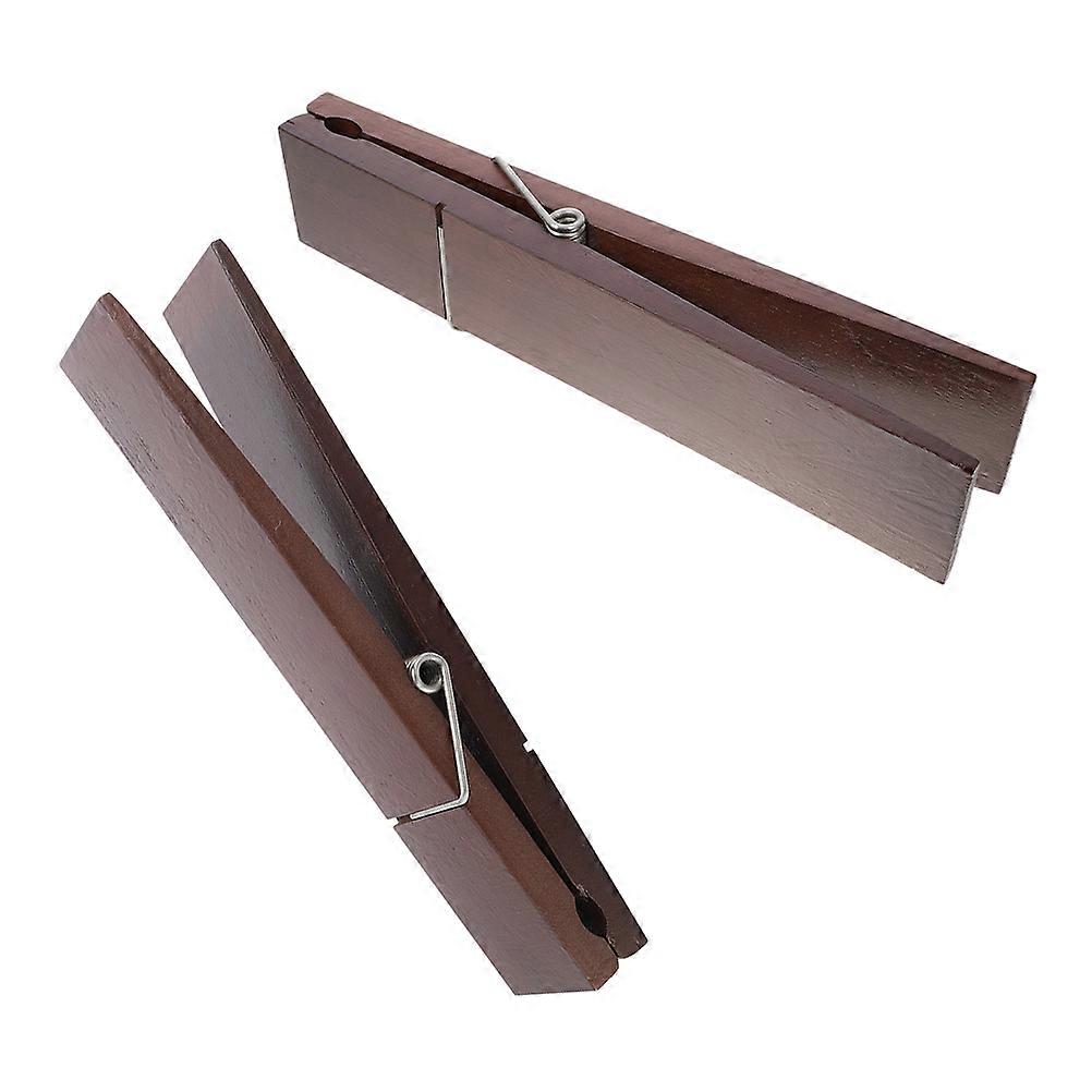 2 Jumbo Wooden Clothespins & Wall Mount Towel Hooks for Bathroom, Farmhouse Decor, Space Saving Coat & Hat Hanger, Easy Install Organizer