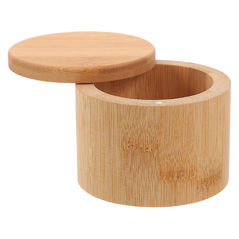 Bamboo Spice Container for Kitchen Storage Khaki Color Keeps Spices Fresh and Flavorful 7.5 x 4.2 x 3.8 Inches
