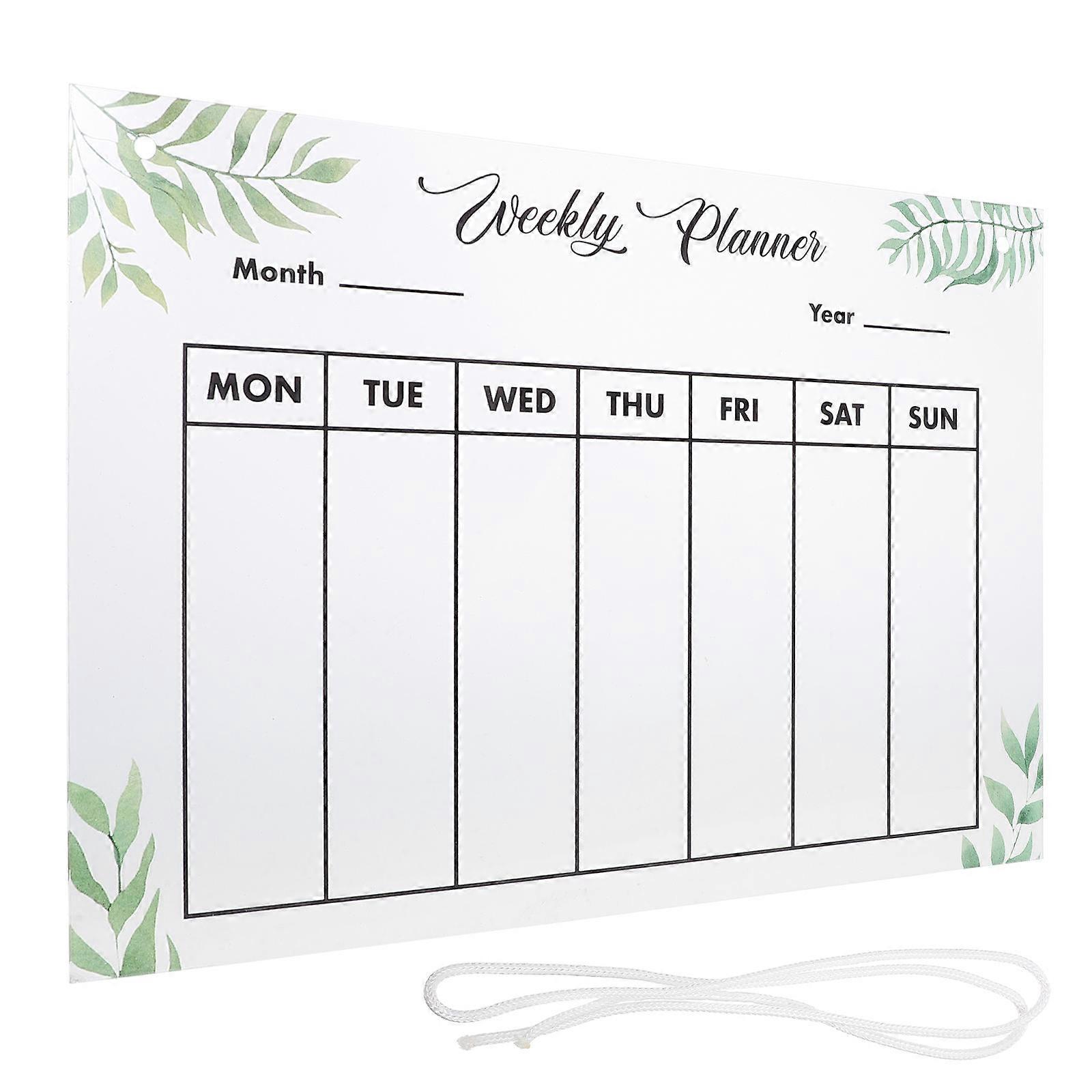 Erasable Memo Board With Lanyard Transparent Acrylic Message Writing Board For Office Desktop Note Taking 1Set