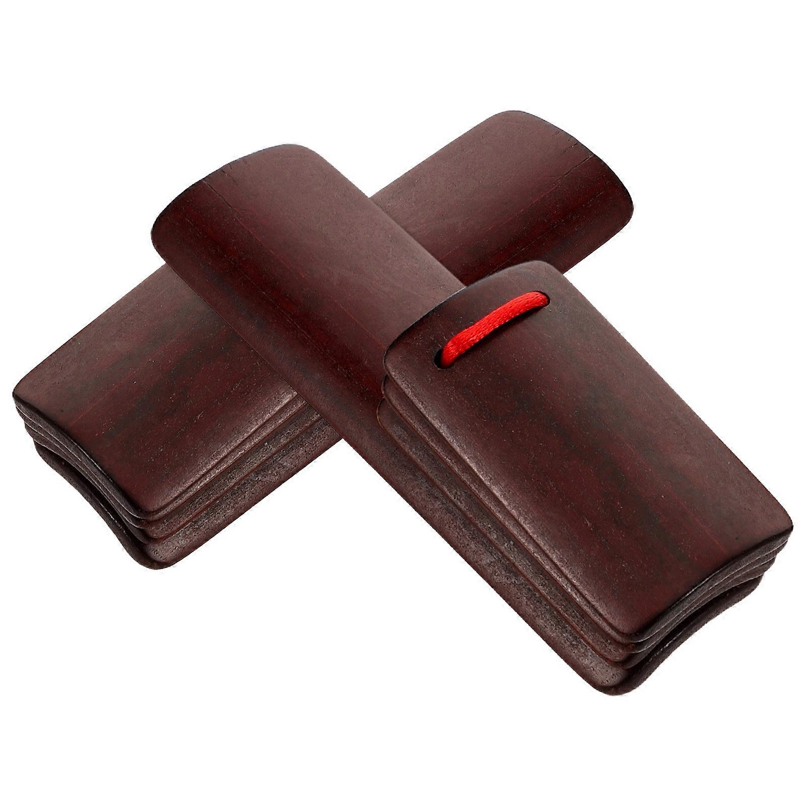 Bamboo Kuaiban Wooden Castanets 2Set For Kids Confidence Home Practice Brown