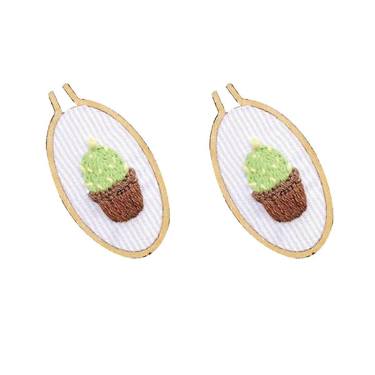 Wooden Embroidery Frame with Beige Finish for Crafts and DIY Projects 3.5 x 5.5 Inch