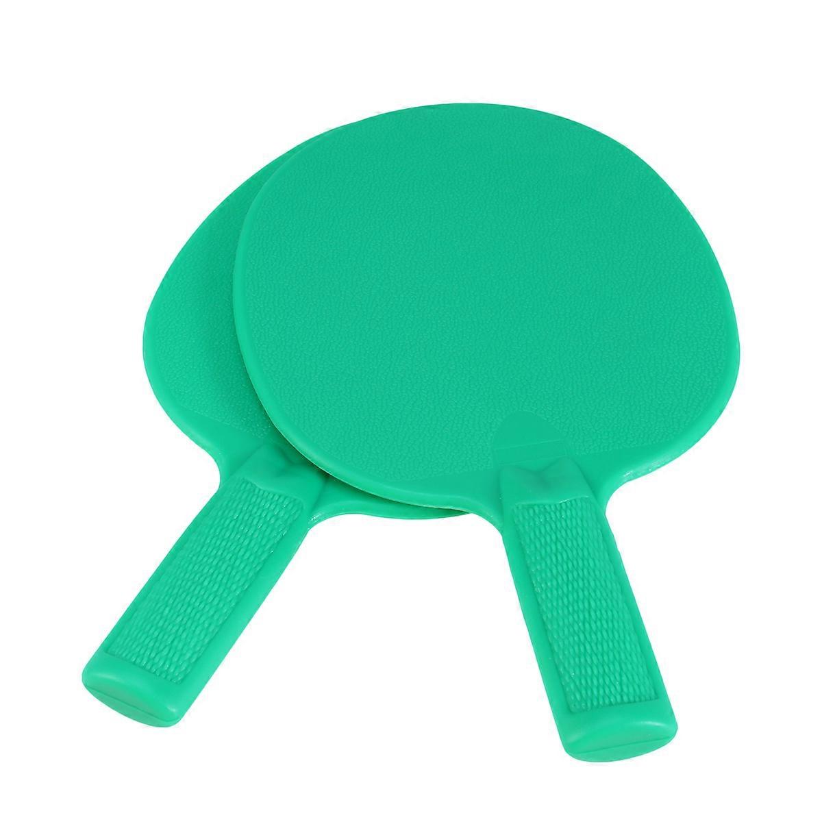 Green Plastic Table Tennis Racket for Kids Playing with Antiskid Grip Handle and Lightweight Design 1 Pair