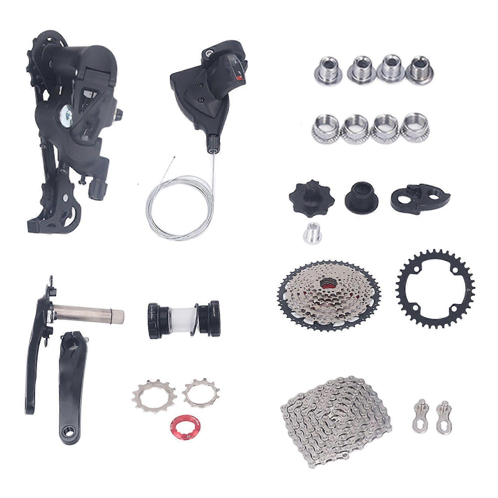 Bike 9 Speed Groupset 50T Flywheel Bike Shift Kit Derailleur Crankset Accessories Set για τροποποίηση 36T Chainring