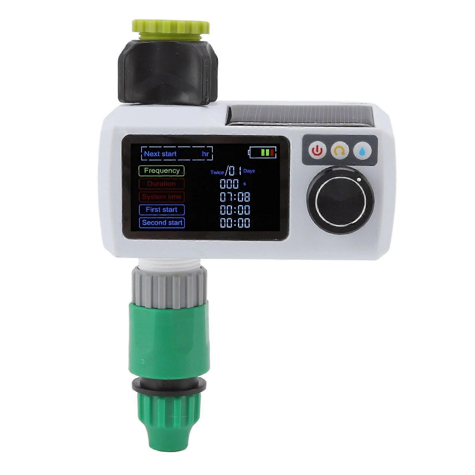 Solar Sprinkler Timer Solar Rain Sensing Automatic IP68 Waterproof Real Time Self Inspection Garden Irrigation Timer