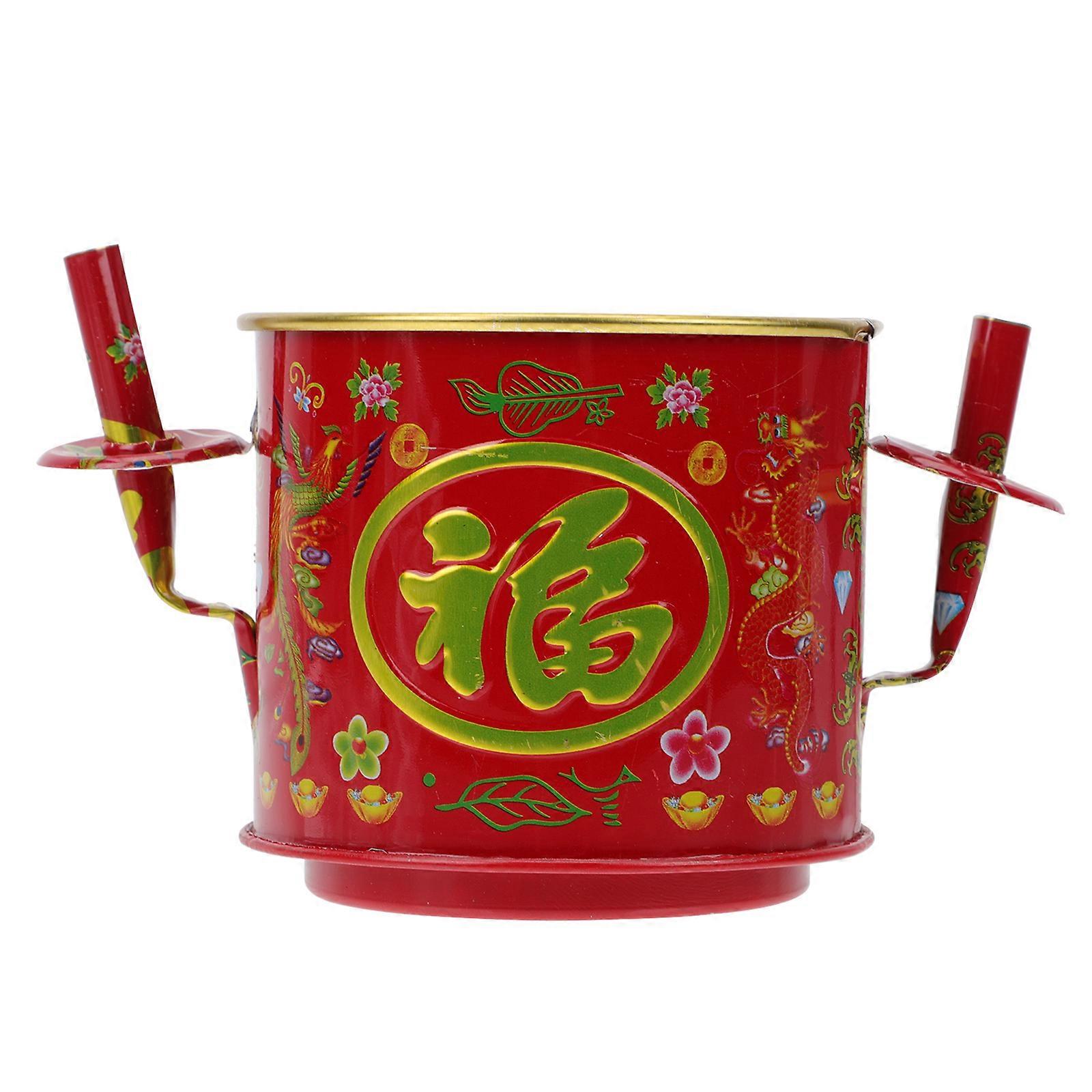 頑丈な鉄素材で作られたスタイリッシュなクラシックな外観の家の装飾のための丸型の屋外香炉1パック