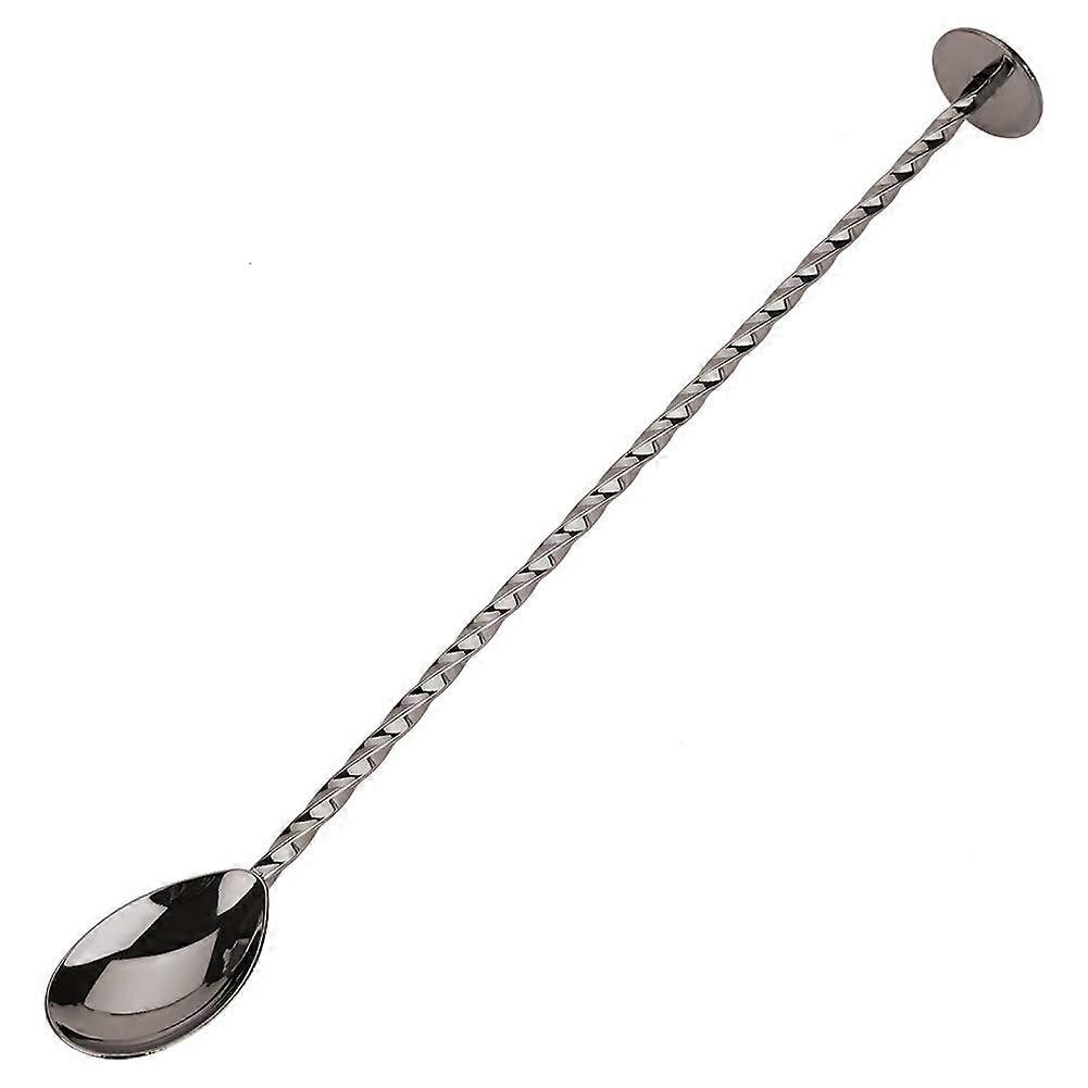 Cocktail Spoon Stainless Steel Bar Spoon Durable Long Handle For Layering And Mixing Bar Drinks Flat-Bottom Bar Spoon