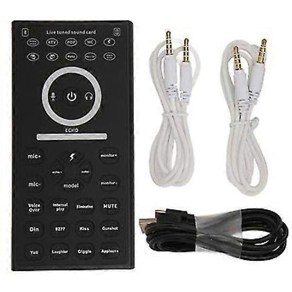 Mini Voice Changer Device Multi Sound Effects Plug and Play Handheld Sound Card for Phone PC