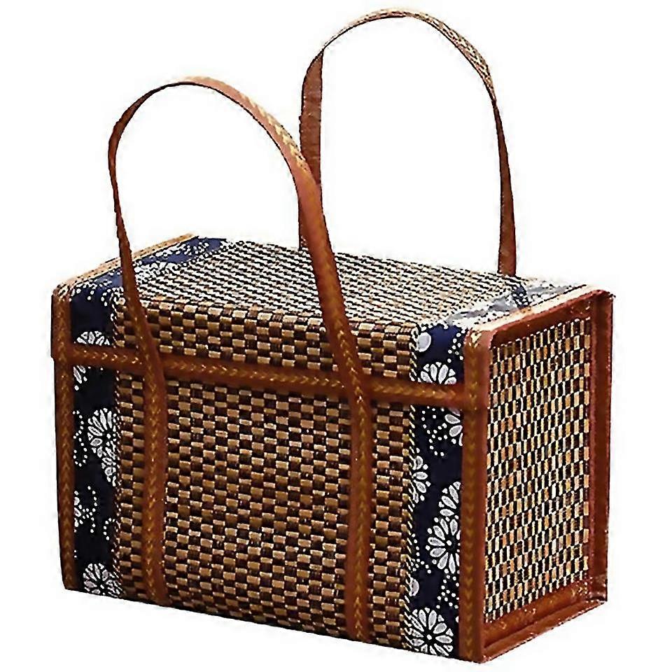 Woven Bamboo Products Camping Portable Storage Box M