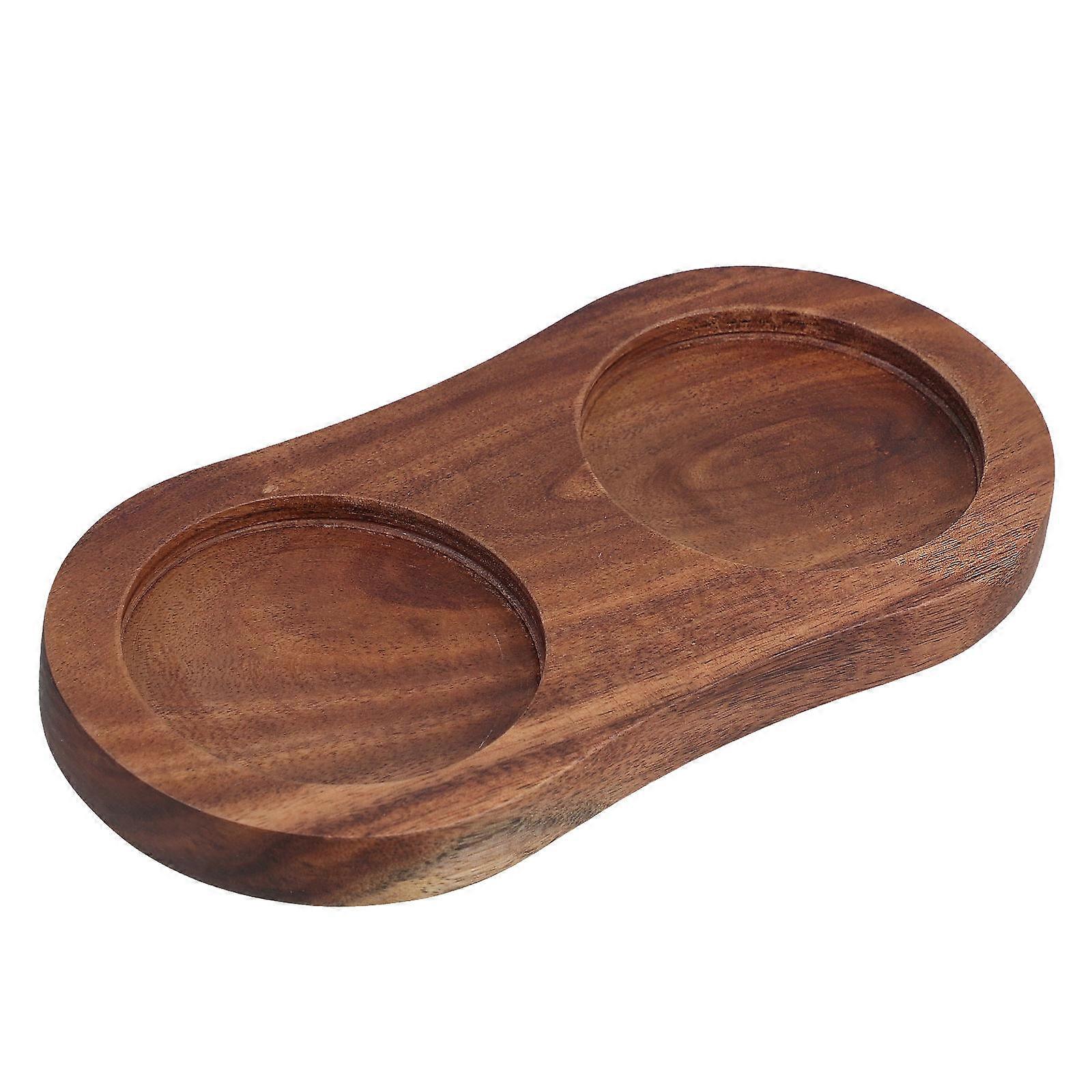 Wooden Pepper Mills Grinder Stand with Non Slip Base for Stable Support Ideal for Salt and Pepper Shakers in Kitchen and Dining Table