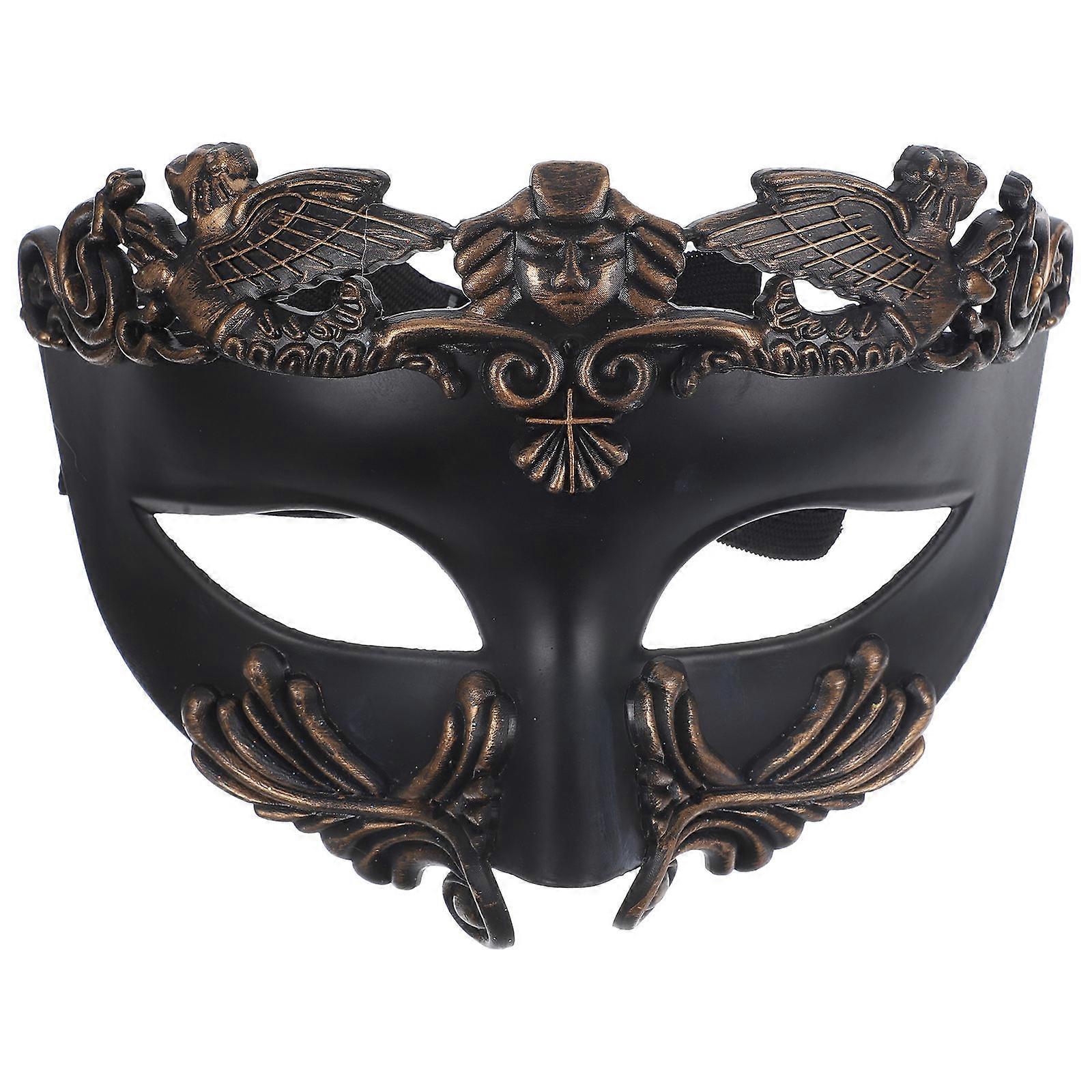 Mysterious Costume Party Plastic Half Face Masquerade Mask For Men And Women 17X12cm 1Set