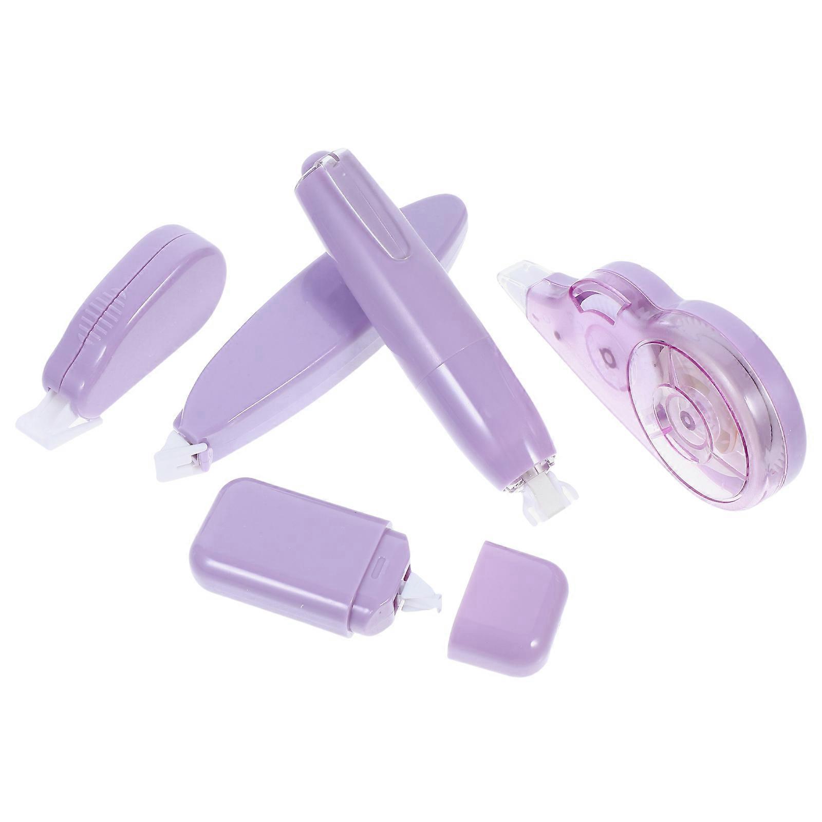 Erase Tape For Books Correction Tape Set Portable Lightweight Instant Correction Supplies For Students Teachers Office Workers Purple 5Pcs