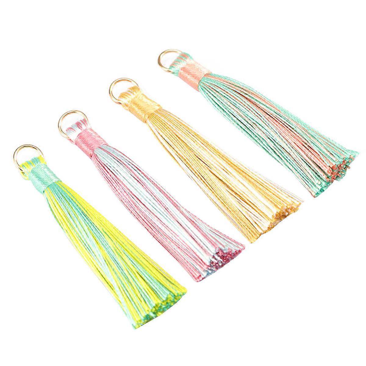 Long Tassel Keychain for Decoration 16Pcs Colorful Tassel Pendants