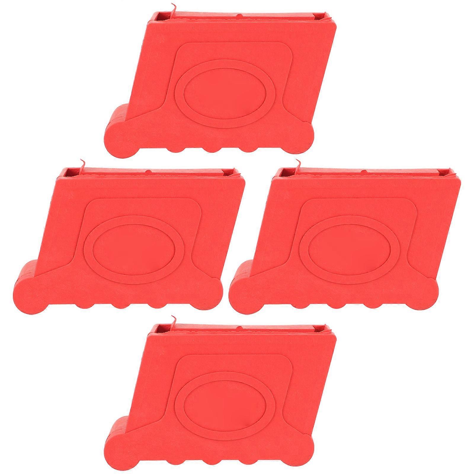 High Grade Rubber Ladder Accessories For DIY Projects Providing Stability Enhancement With Red Color 4Pcs