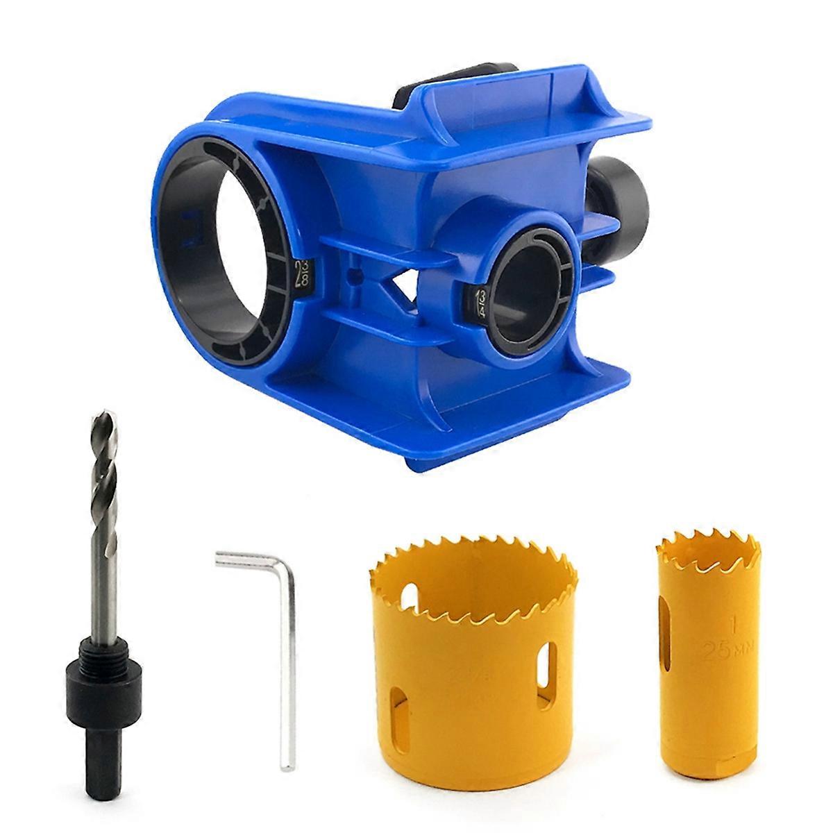 Door Lock Installation Kit,Door Lock Jig for Metal or Wood Blue