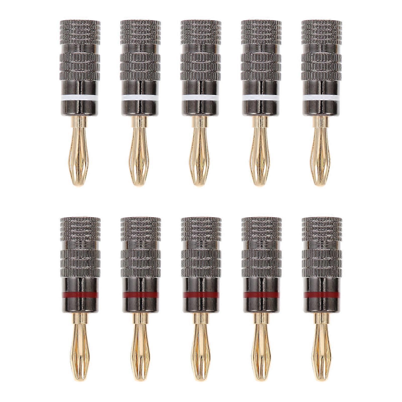 Banana Plug Speaker Wire Connector with Copper Material for High-Fidelity Audio Sound Quality 10pcs