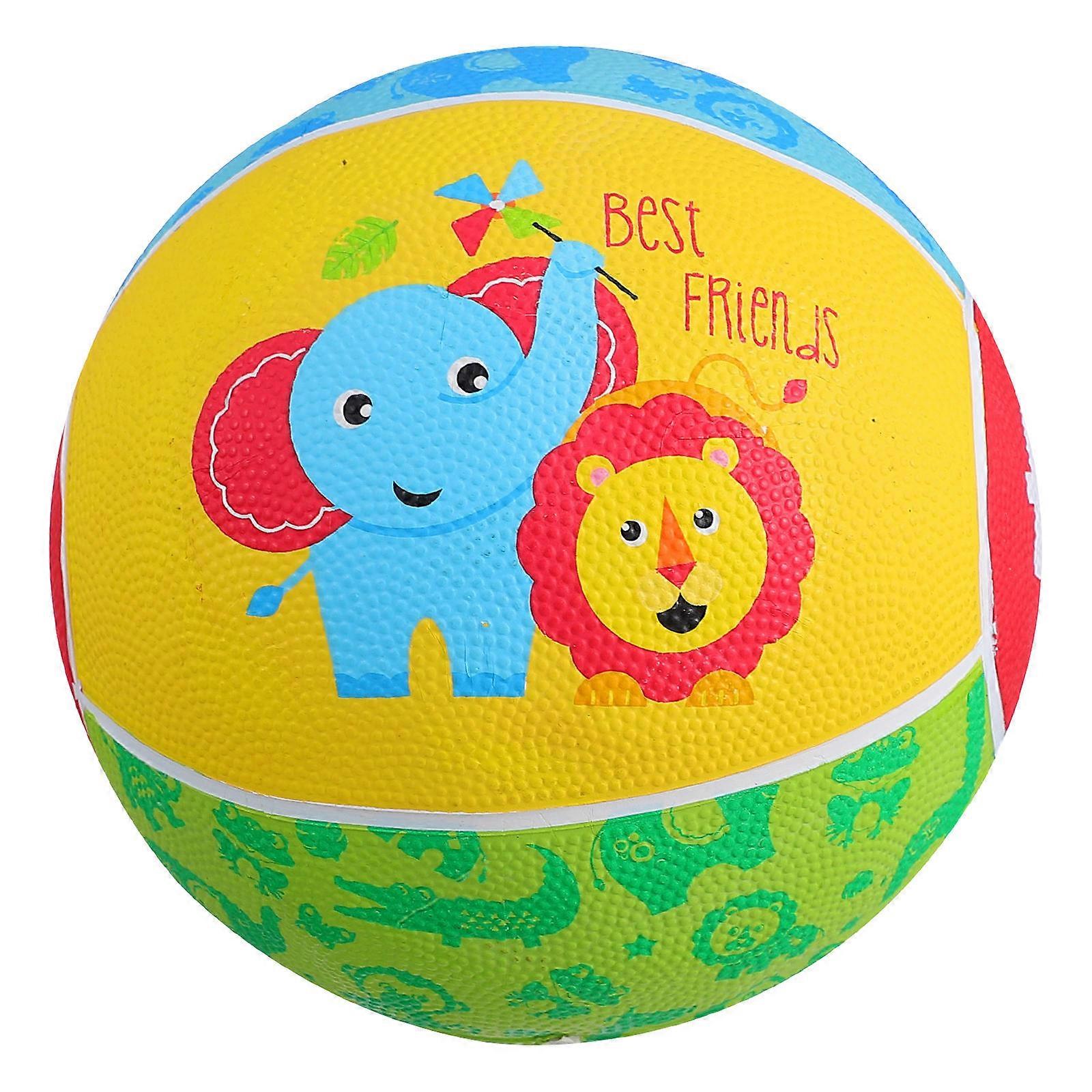 Creative Ball Toy Adorable Cartoon Design For Children 6.7X6.7X6.7in Yellow Rubber Enhancing Hand-eye Coordination 1Pcs