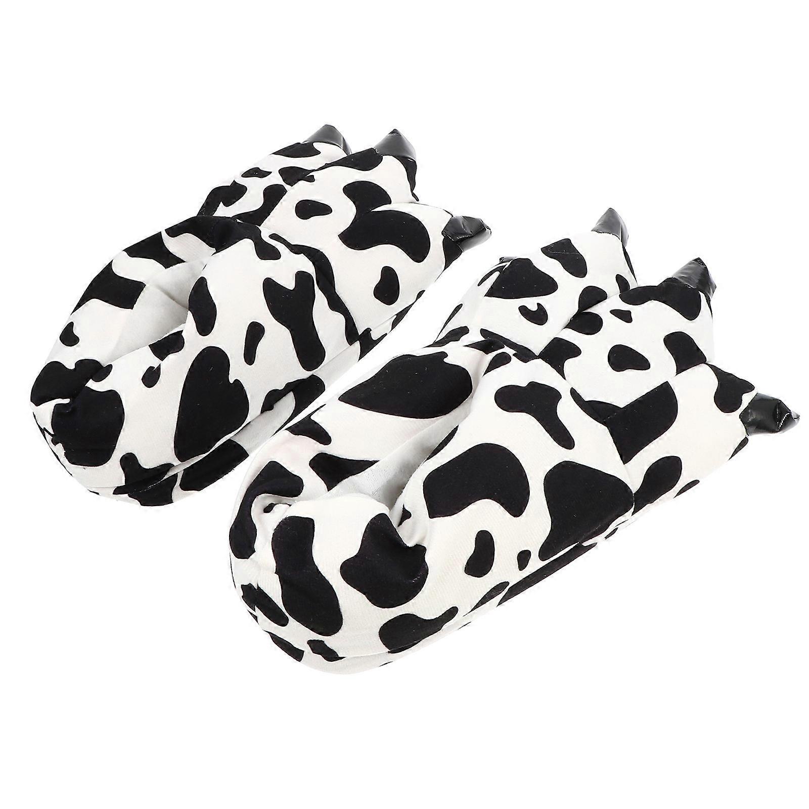 Funny Cartoon Shoes For Adults Anti-slip Warm Flannel Material Indoor Use Size 40-46 1 Pair