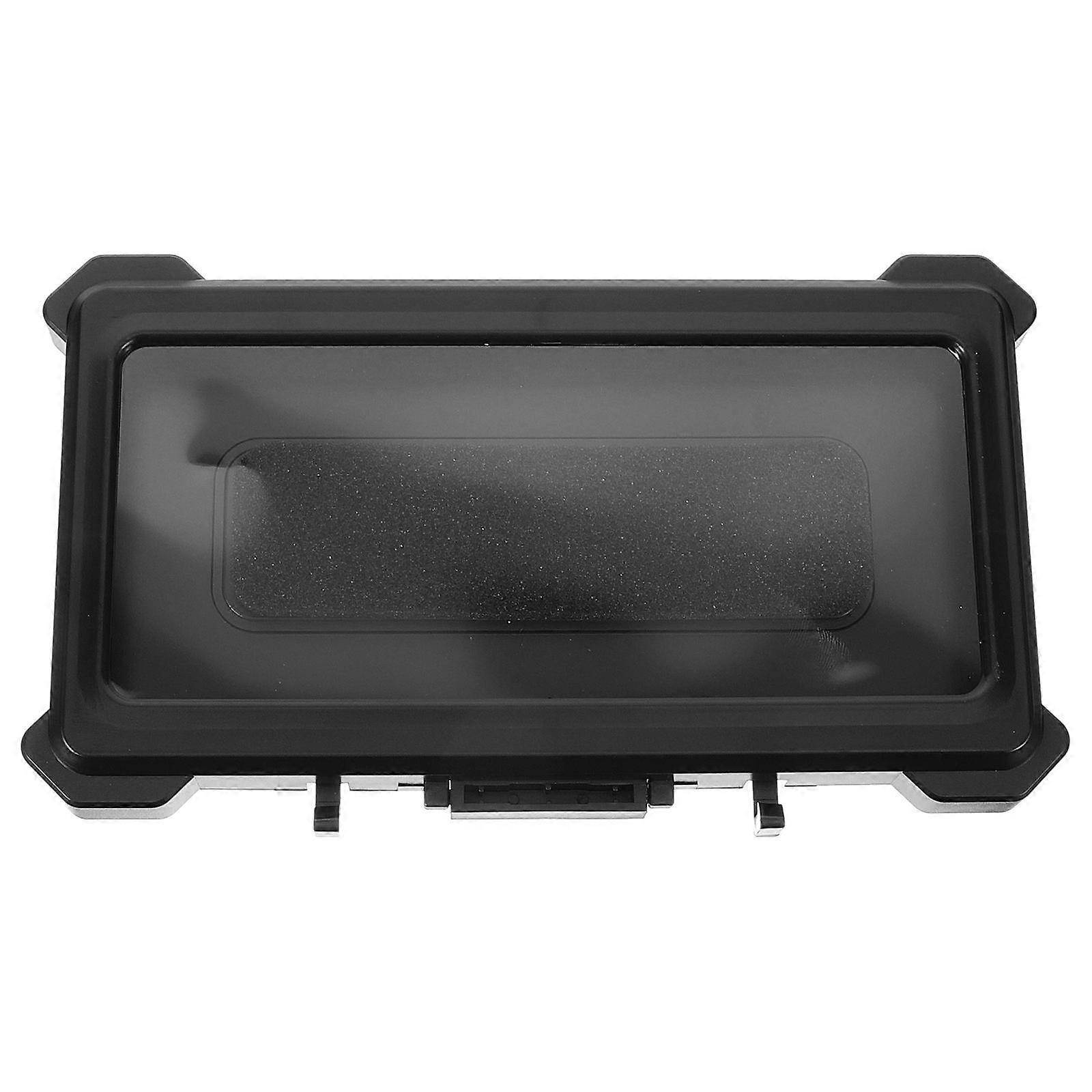 Anti Fogging Bathroom Phone Holder Wall Storage Rack For Adults In Black Designed With Rectangular Shape 1Pack