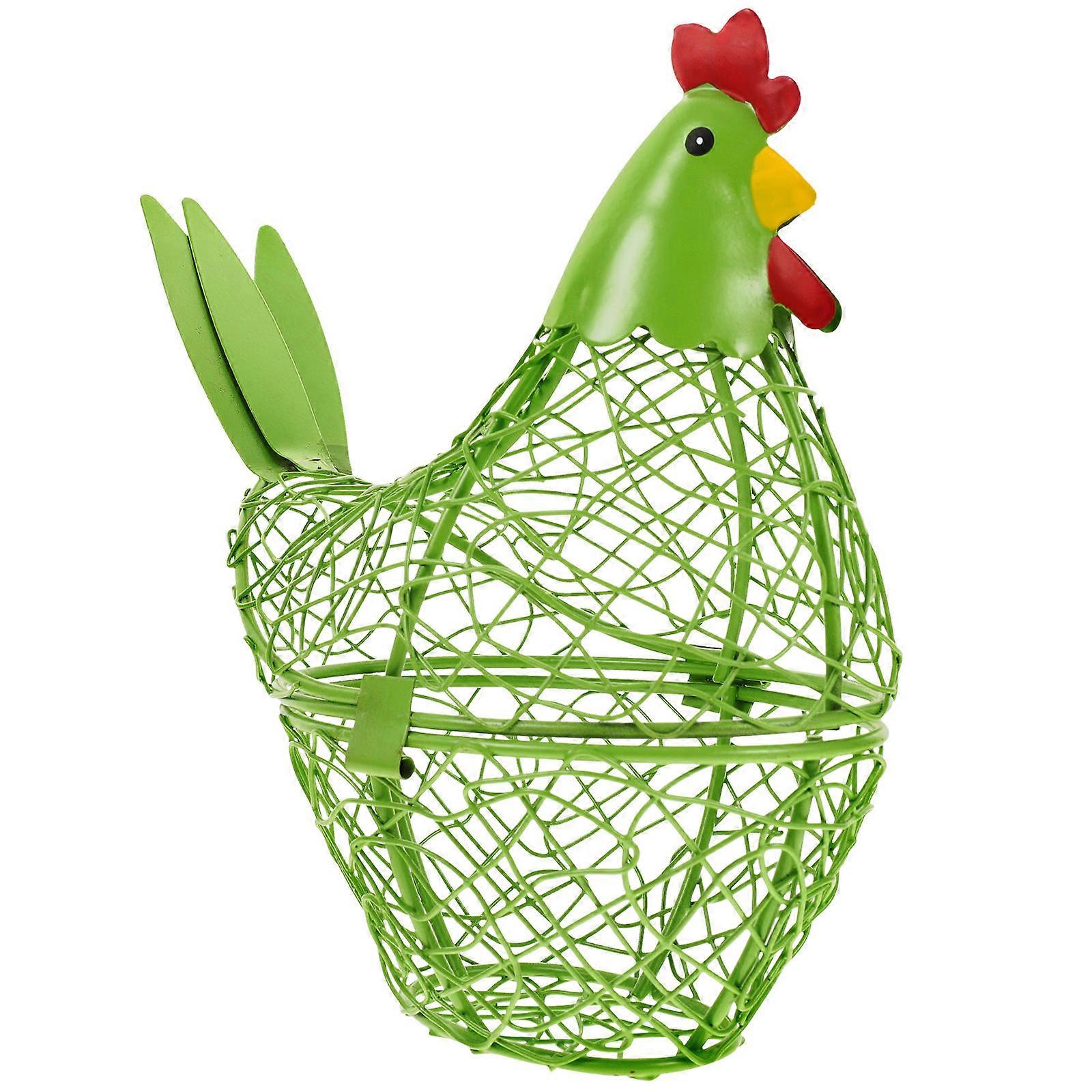 Hen Shaped Egg Basket Chicken Egg Holder, Multi Functional Kitchen Organizer for Home & Restaurant Use