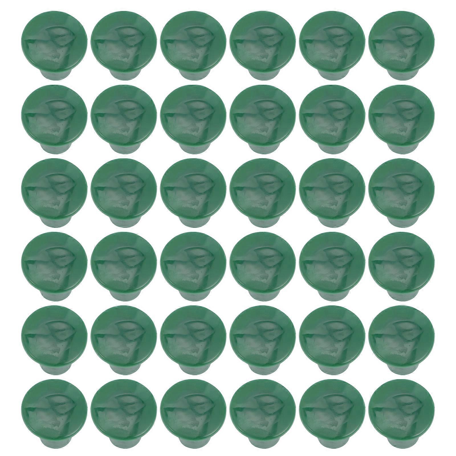 36Pcs Green Plastic Cane Toppers for Garden PP Material Protect Eyes and Hands Flexible Durable