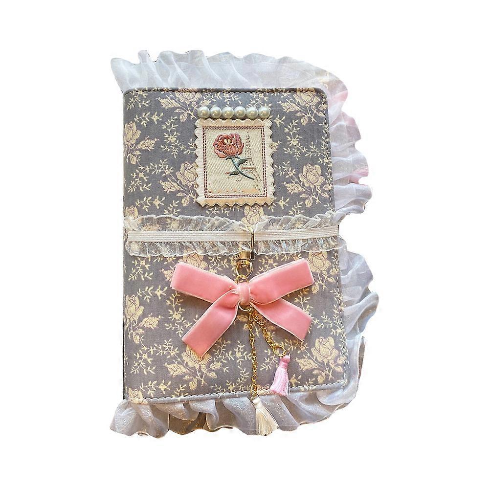 Lovely Notepad Decorative Loose-leaf Notepad Suitable For Travelers Rectangular Elegant Cloth Cover 1Pcs