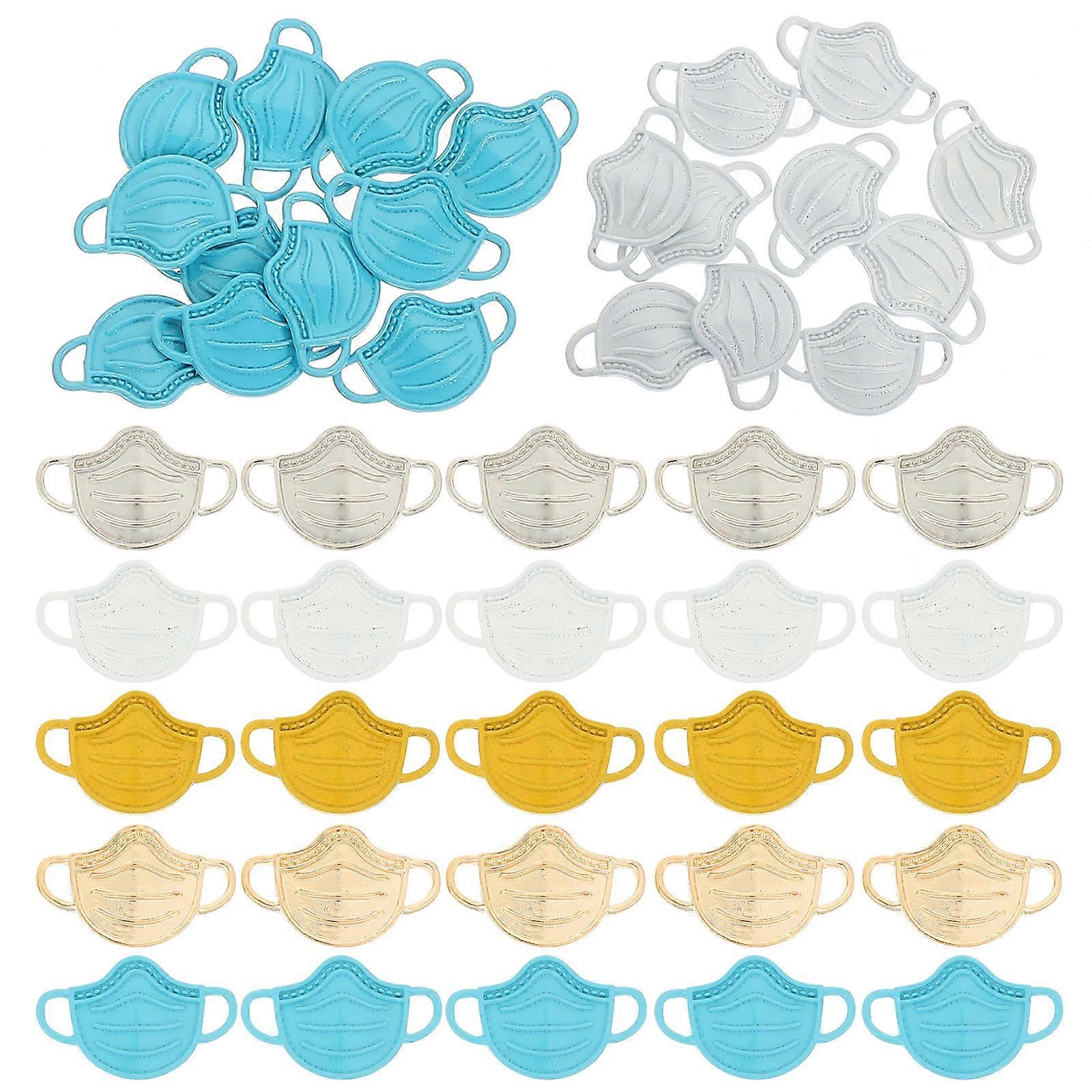 Alloy Charms Pendants 50Pcs Perfect For DIY Crafts Art Projects Gift Making Assorted Color Simple Design